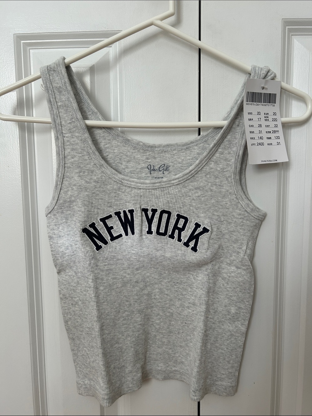 Brandy Melville Ribbed New York Tank - NWT